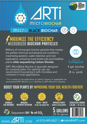 ARTi Micronized Biochar (microBlack)