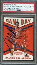 2016-17 Contenders Draft Picks Game Day #20 Malachi Richardson Signed Card AUTO
