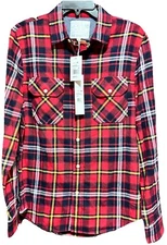Joe's the Shirt in Brushed Red Plaid Unisex Size S  Outdoors Grunge Western NEW