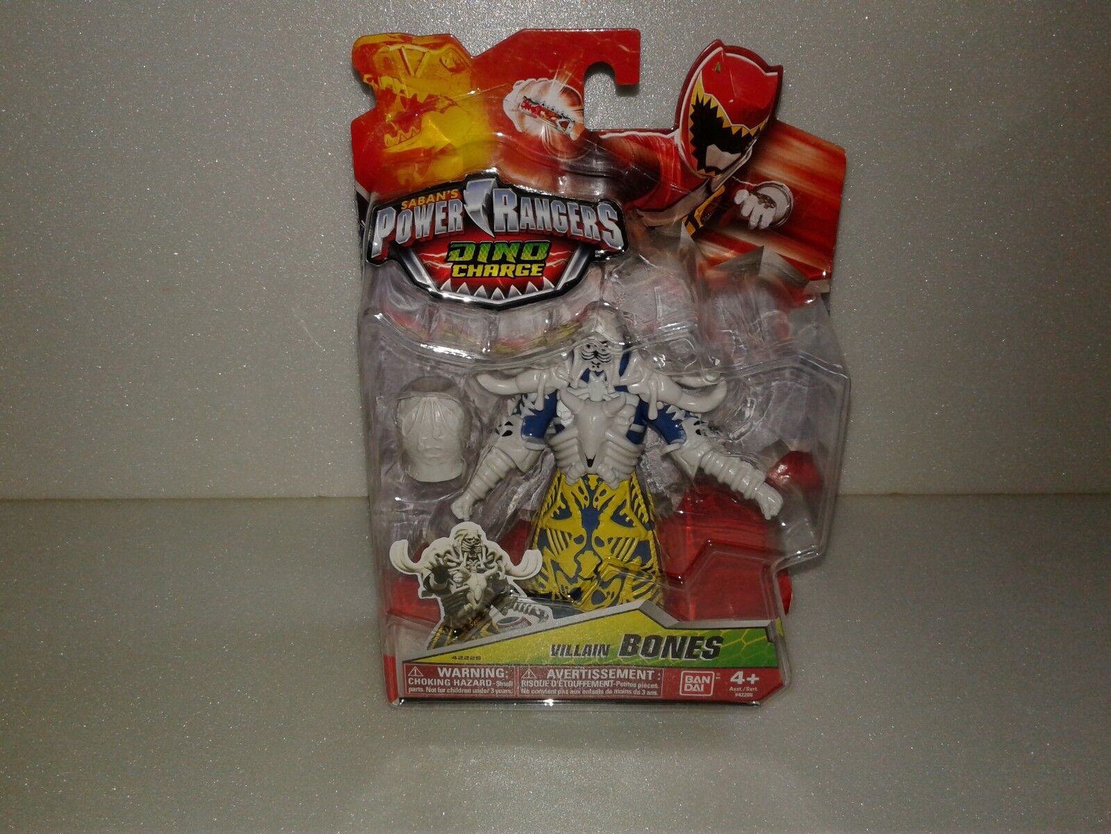 DINO CHARGE Power Rangers BONES VILLAIN 5" Action Figure 2015 NISP FREE SHIPPING