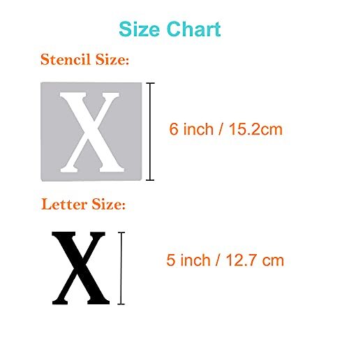 Letter Stencils for Painting on Wood,38pcs Alphabet Stencil Letters