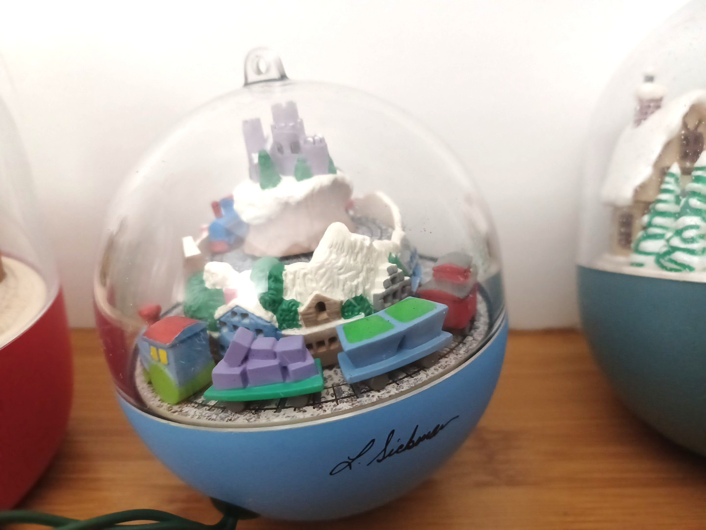 Hallmark Keepsake Christmas Ornament Magic Light And Motion bears ,train ,cabin