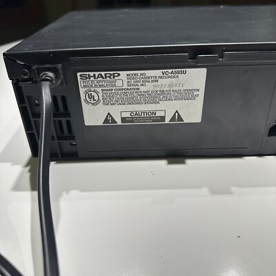 テレビ SHARP G-CODE / 19MICRON HEADS VT-14FJ3 Sharp VC-A593 VHS VCR 4 Head Rapid Rewind 19 Micron Heads