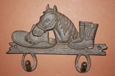 Kids Western Theme Bath Decor, Rustic Horse Cowboy Bath Towel Wall Hook, W-7