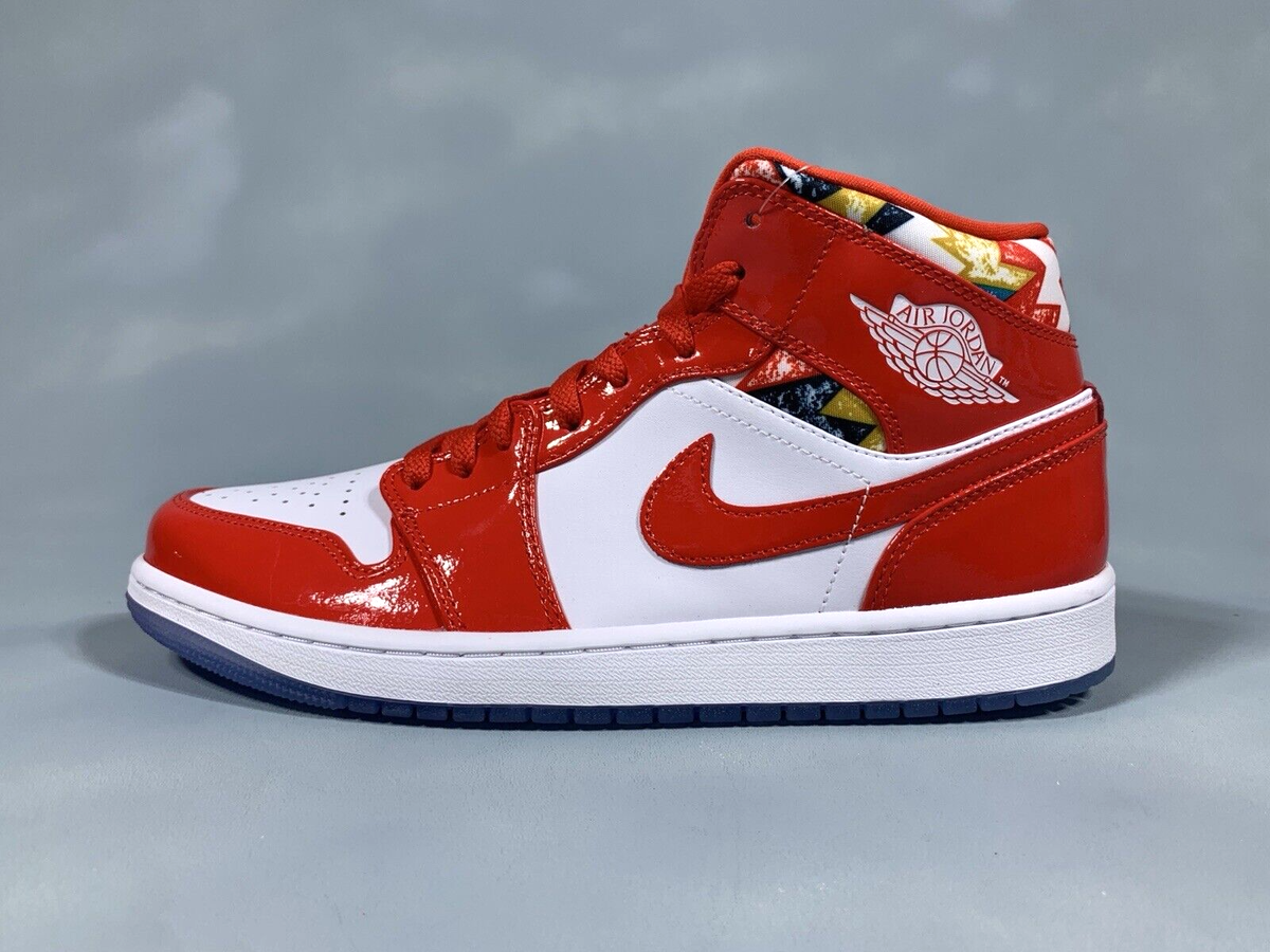 Nike Air Jordan 1 Mid SE Barcelona Sweater Chile Red White Nike Air Jordan 1 Mid SE Barcelona Sweater Chile Red White