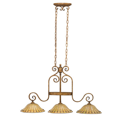  Kichler 65299 Mottled Pecan 3 Light Westerly Chandelier/Island Light $855