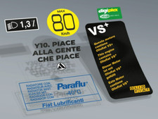 KIT COMPLETO ADESIVI MOTORE CARROZZERIA VETRI PER AUTOBIANCHI LANCIA Y10 '85-'89