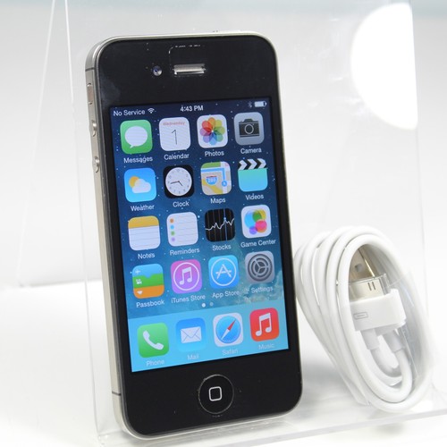 Vintage Apple iPhone 4 A1332 AT&T Smartphone 3G Black 8GB IOS 7.1.2 In Box - Picture 2 of 8