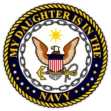 My Daughter is in the Navy Bumper Sticker Military Vinyl Soldier Decal 5"