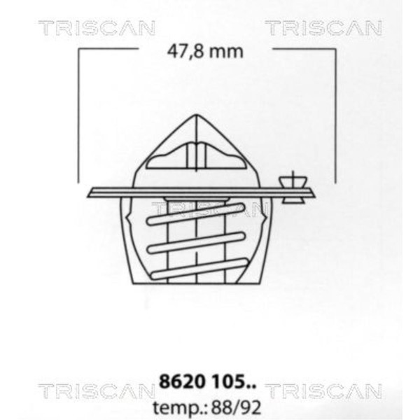 Triscan Thermostat KüHlmittel 88°C FüR Ford Focus Turnier 8620 10588-image