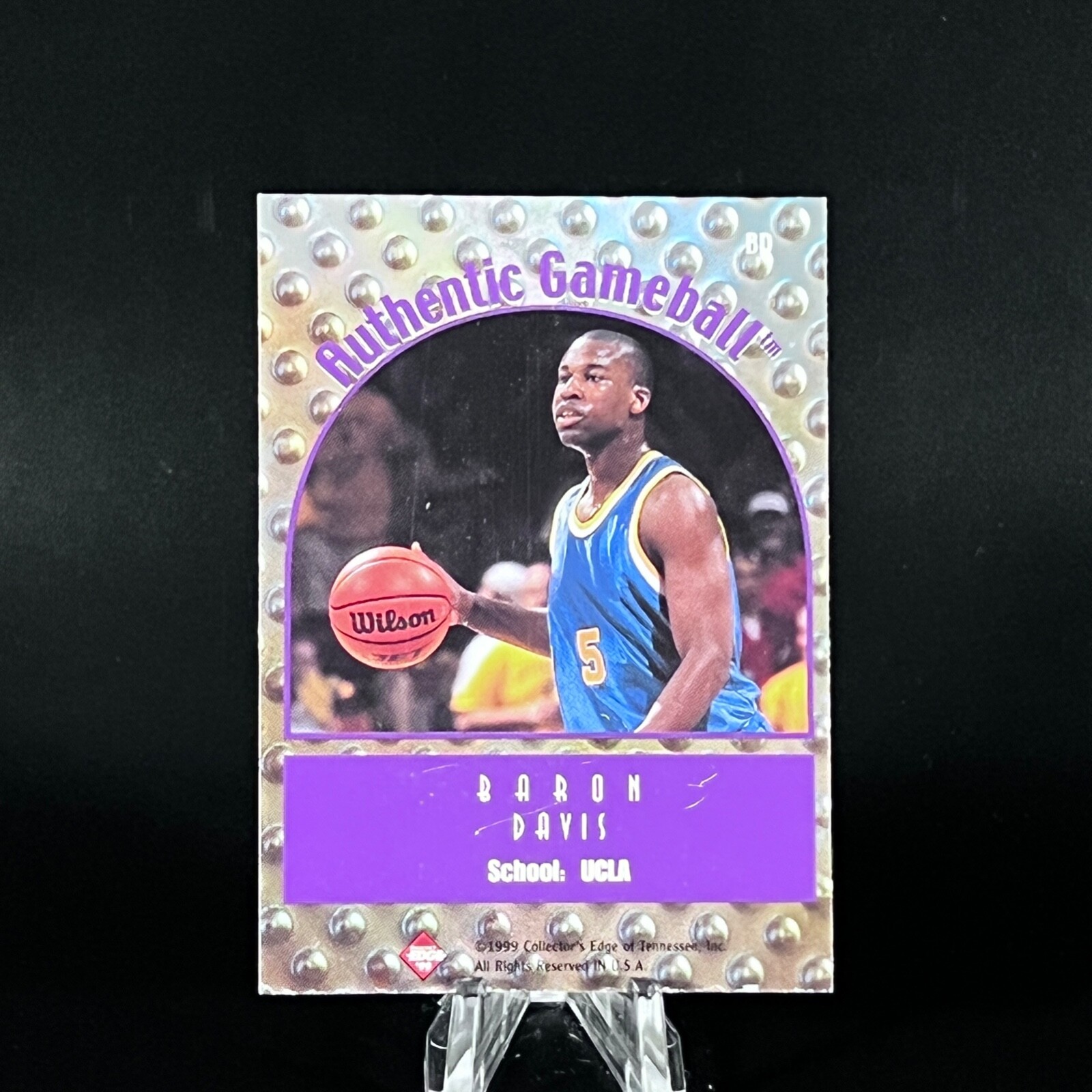 Baron Davis 1999 Collector's Edge RC Rage Used Game Ball UCLA NICE LOOK!!