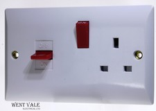 Super Switch Silk Range  SW25  Combined 45a Cooker Control + 13a Switched Socket