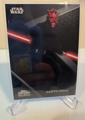 2022 Star Wars Chrome Black DARTH MAUL  10 Base Card PHANTOM MENACE -