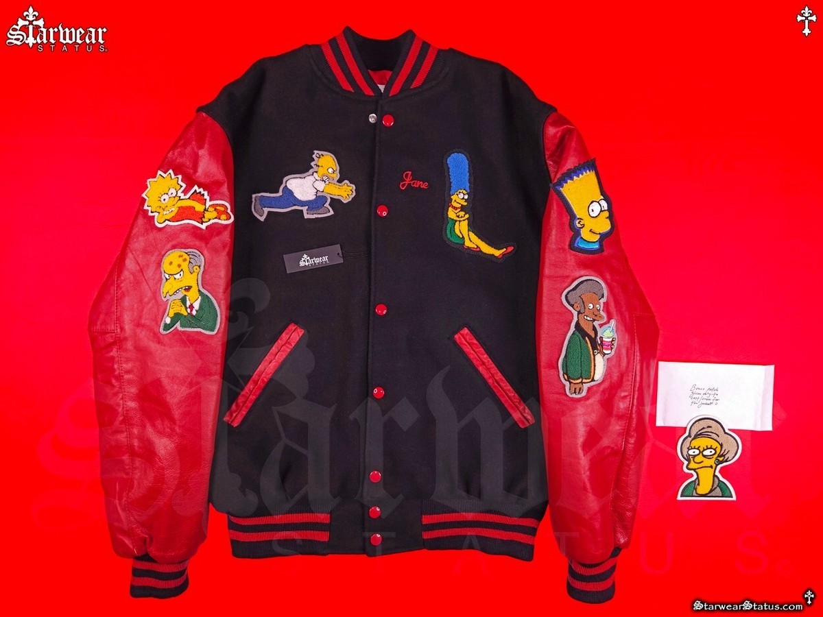 🔥WOW! Vintage The Simpsons CAST + CREW TV Show Wool Leather