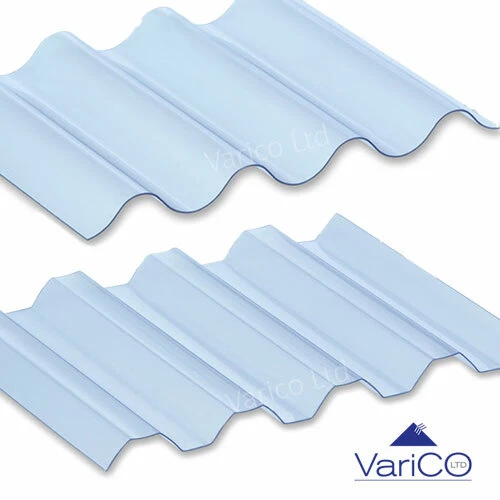PALRAM - PALRUF CLEAR CORRUGATED PVC ROOFING SHEETS 3" / 6" / MINI / GRECA PROFILE VARIOUS SIZES