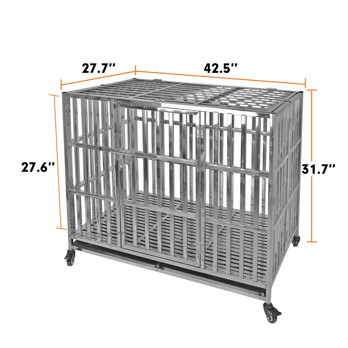 Dog Cage ステンレス【used】 Stainless Steel Cage In Dog Cages & Crates for sale - eBay