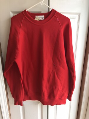 NWT Vintage 90's Cheetah Mervyns Red Sweatshirt Crewneck L/S USA Size XL