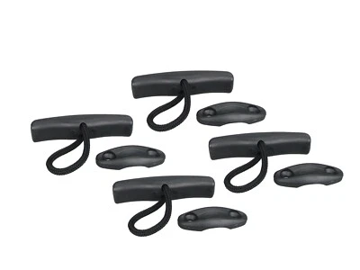 Pactrade Marine Boat Kayak Canoe 4Pcs Carrying Pull Toggle Handle w/ 4mm Cord Ro