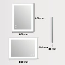 Image of EMKE Illuminated Bathroom Mirror With LED light Bluetooth Shaver Socket Demister