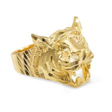 Unisex Gold Diamond Cut Tiger Ring(Available ...