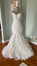 Mori Lee Wedding Dress- Kaitlyn Blu - Size 8 - Ivory- No Alterations 