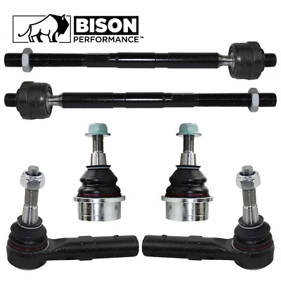 Bison Performance 6pc Front Tie Rod End Lower Ball Joint Kit For Commander 06-07