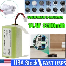 14.4V 3500mAh Li-ion Battery 2 Prong for Shark Ion R75 R85 RV761 RV850C RV851WV