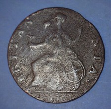 1775 EVASION HALFPENNY - FORERUNNER OF EARLY U.S.A. COPPERS - *41310988 🌈