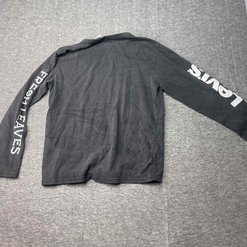 Levis Fresh Leaves Men Small Shirt Black Long Sleeve Crew Neck Casual Stylish - Picture 5 of 11