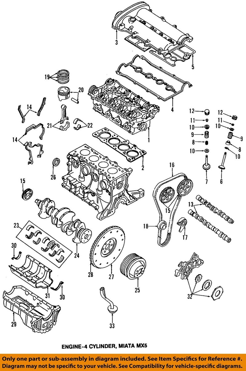MAZDA OEM 90-05 Miata Engine Engine Parts-Seal Plate Gasket