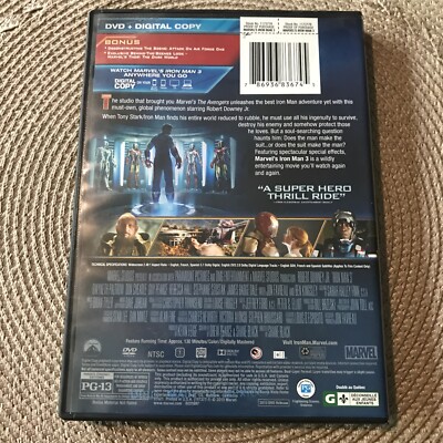 Iron Man 3, DVD 2013 Robert Downey Jr. Gwyneth Paltrow