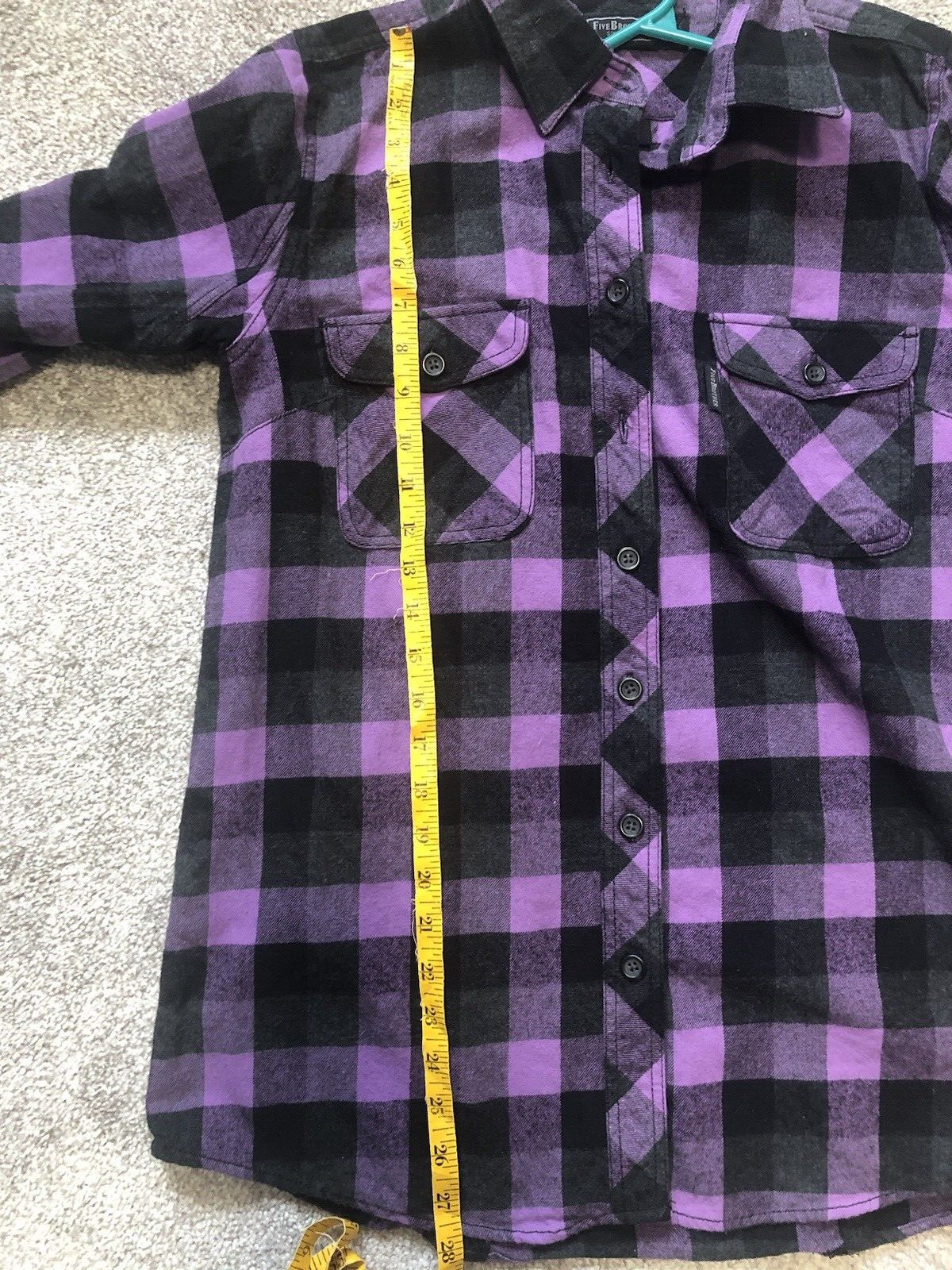 FiveBrother Women's Flannel Shirt, Classic-Fit Long-Sleeve Plaid Top