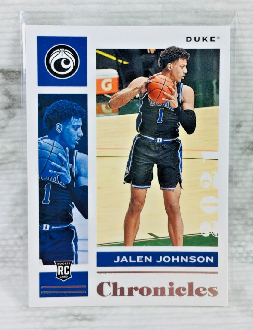 2021 PANINI CHRONICLES DRAFT PICKS #13 JALEN JOHNSON RC ROOKIE CARD (DUKE)