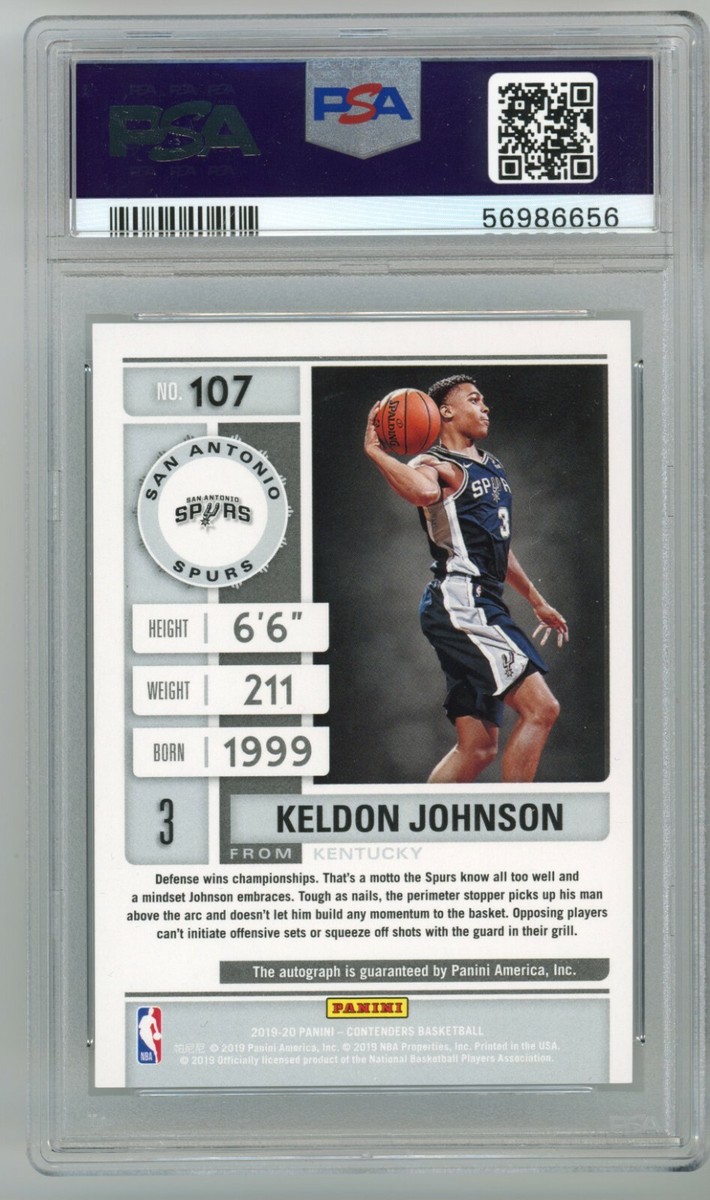 PSA 9 2019-20 Panini Contenders 107 Finals Ticket Keldon Johnson
