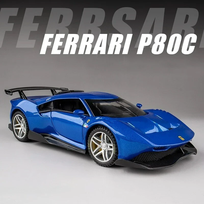 NEW 1:32 Ferrari P80C Italia Diecast Car Model With Sound & Light Kids Gift Toys - Image 3 of 4