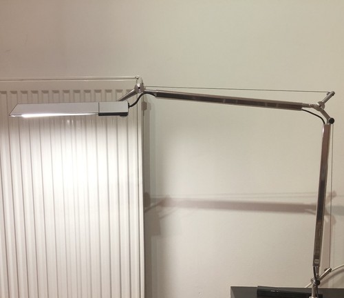 Orig. Artemide Tolomeo Tavolo Video Schreibtisch- und Leselampe in Silber/Alu