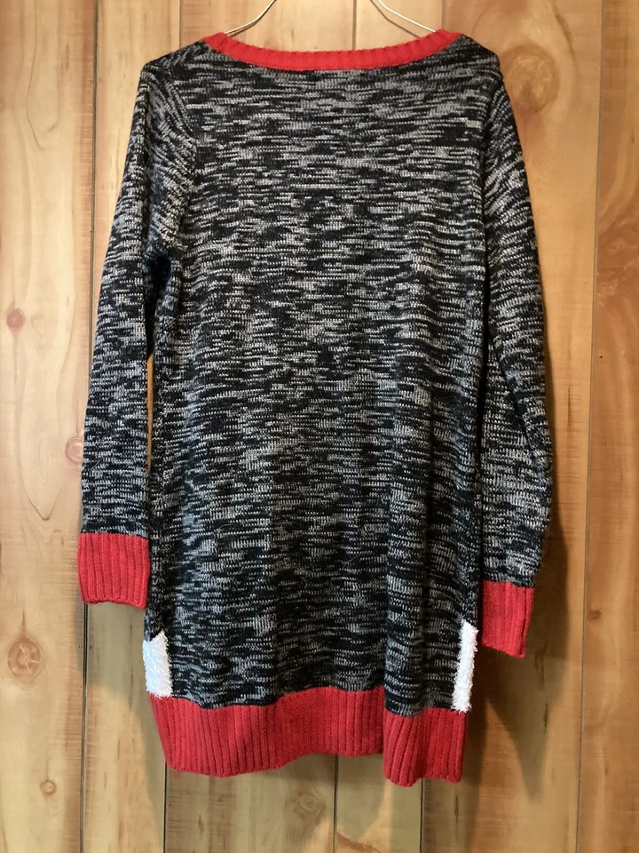 Green Elf Grey/red Long Sweater Dress US Sweaters Medium Cute Ugly Sweater Xmas - Image 3 of 3