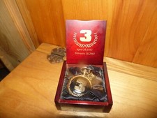 DALE ERNHARDT SR. COMMEMORATIVE #3 POCKET WATCH WITH WOOD CASE