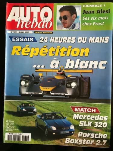 AUTO HEBDO du 4/05/2000; Essais 24 heures du Mans/ Match Mercedes SLK 320/ Alesi - Photo 1 sur 2