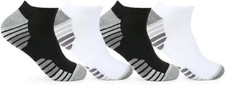 Fruit of the Loom No-Show Socks for Men, Assorted, Size 12-15 4-Pack 