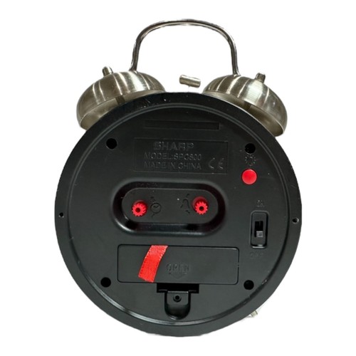 Twin Bell Loud Alarm Clock for Heavy Sleepers SHARP SPC800 Analog Battery Glow - Picture 2 of 2