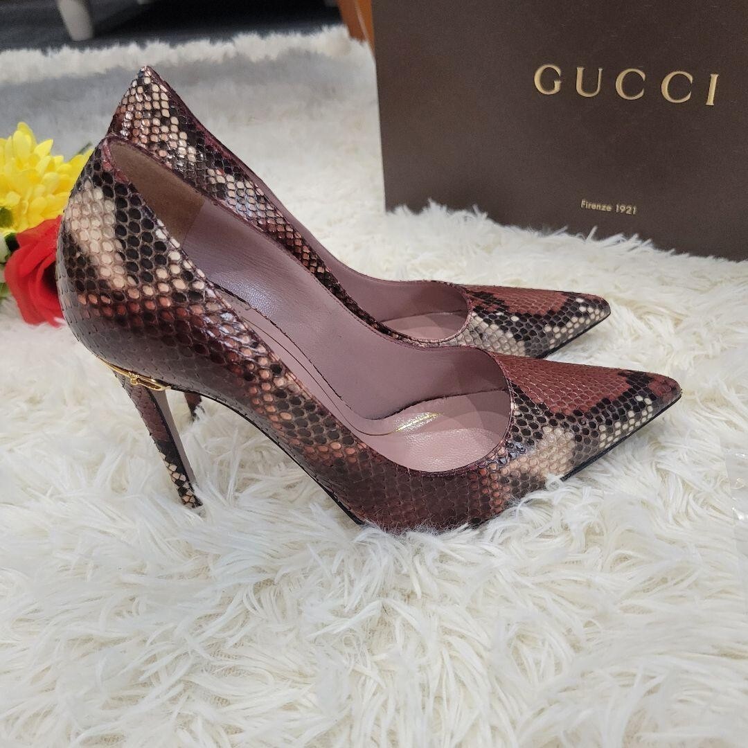 GUCCI Python high heel pumps Pointed toe Woman 36… - image 2