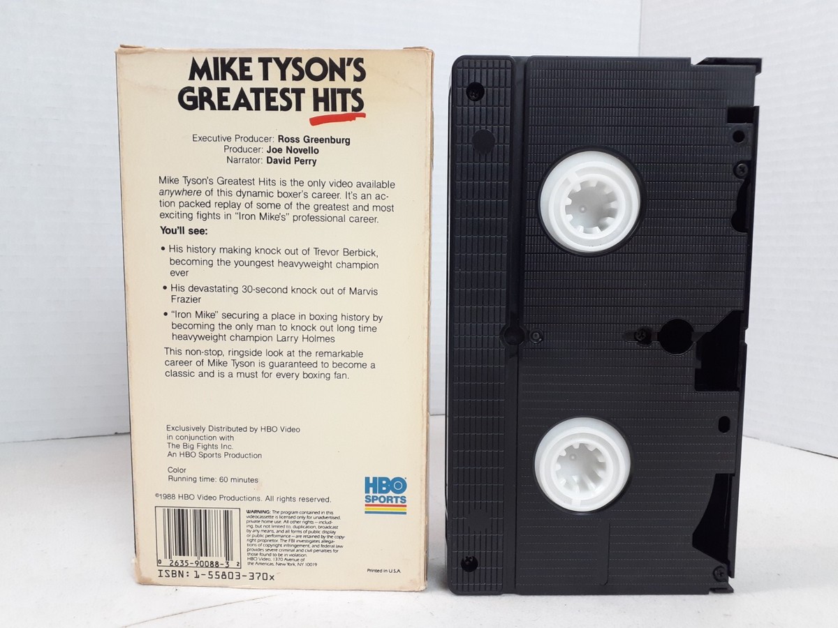 Mike Tyson's Greatest Hits VHS 1988 HBO Sports/Sports Illustrated