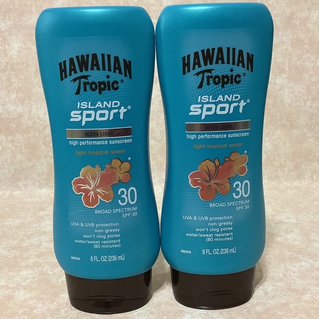 Hawaiian Tropic Island Sport Sunscreen SPF 30 Ultra Light 8oz ( Lot of 2 ) New eBay