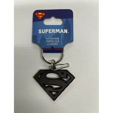 superman logometal key chain black usa made