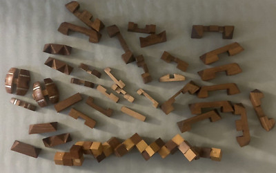 Wooden Brain Teaser Cube Puzzle Snake Fidget ball puzzle, & More Lot