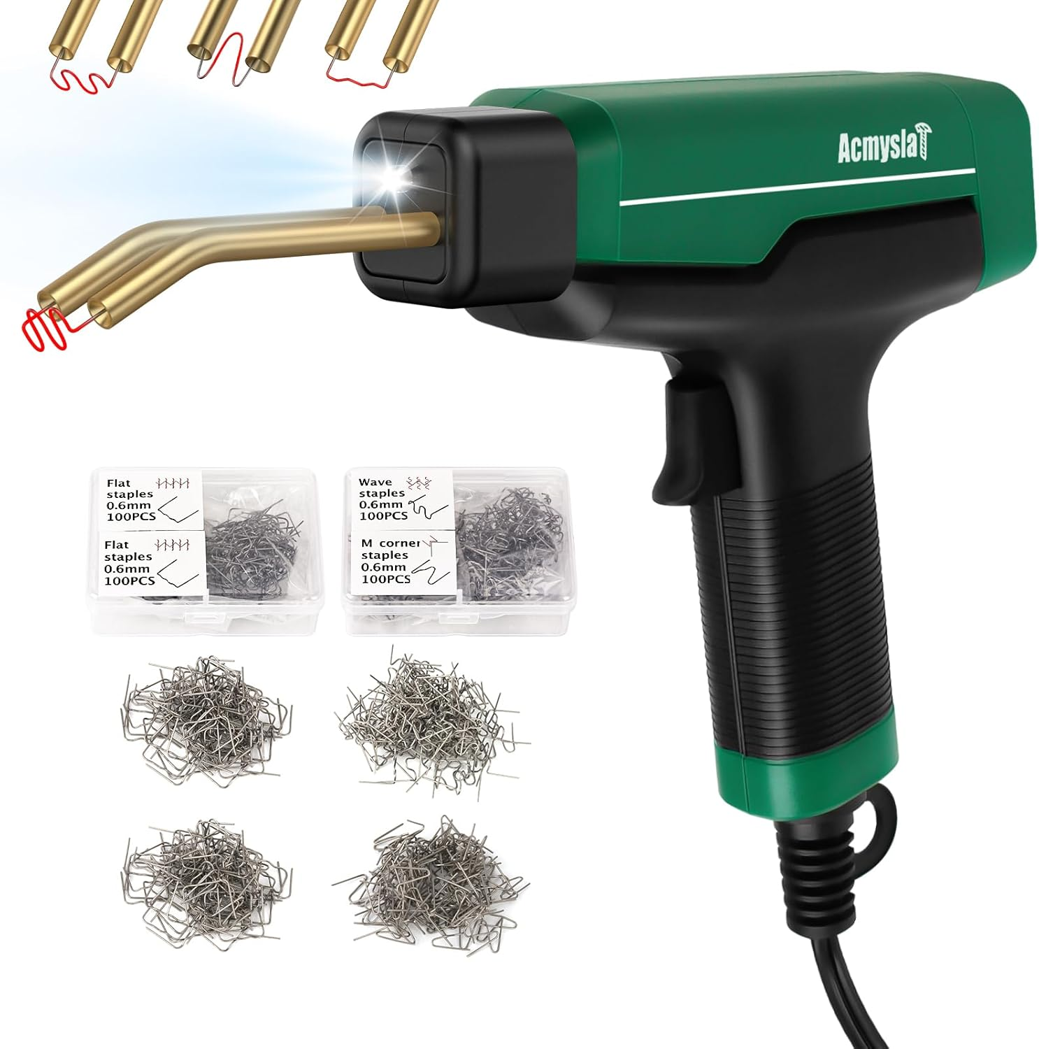 100W Plastic Welder Kit Soldering Tool Car Bumper Repair Welding Gun 400 Staples