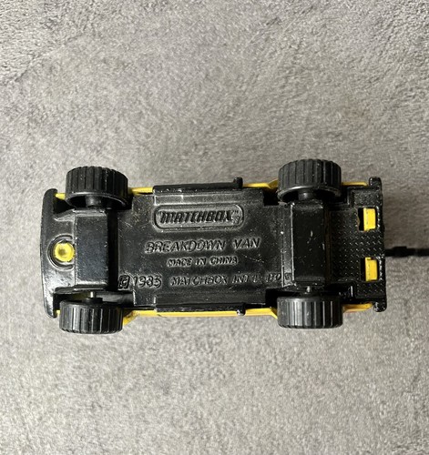 Matchbox 1985 Furgone Rottura Auto Relè Giallo Giocattolo Vintage Gancio Movimento - Foto 11 di 11