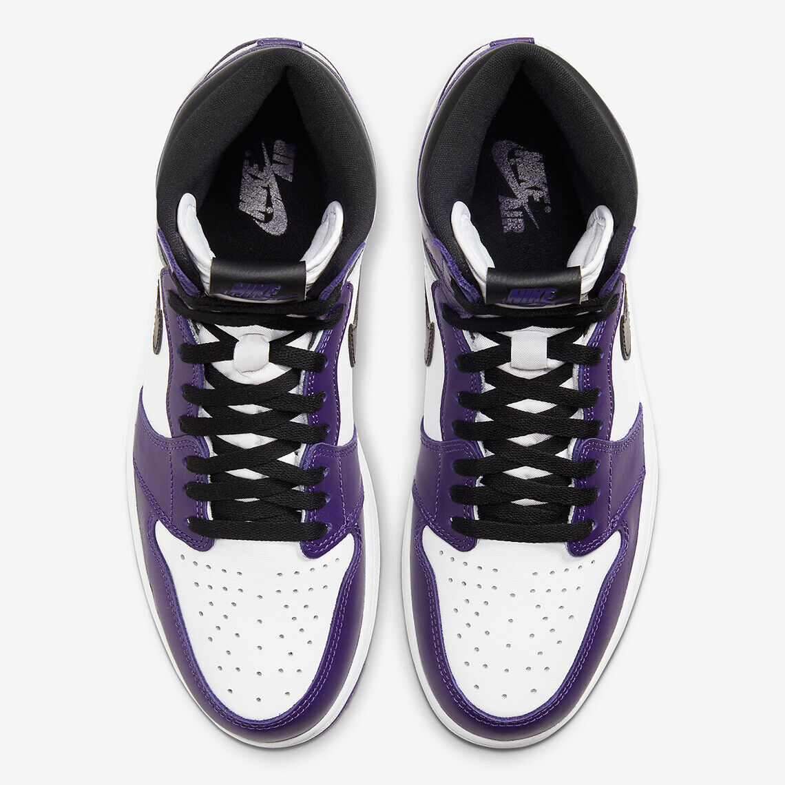 Nike Air Jordan 1 Retro High OG size 9. Court Purple Black
