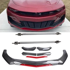 Front Bumper Lip Spoiler Splitter Carbon Fiber For Chevrolet Camaro Body Kit